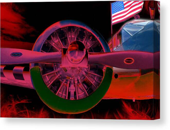 Airplane Canvas Print featuring the photograph Victory by Barbara Teller