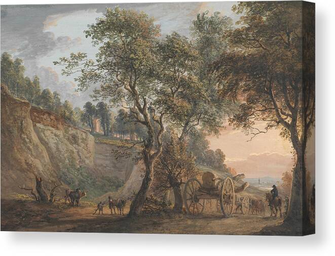 Paul Sandby Canvas Print featuring the painting View at Charlton, Kent by Paul Sandby