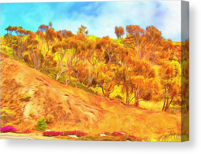 View From Blufftop Trail Canvas Print featuring the painting View From Blufftop Trail by Viktor Savchenko