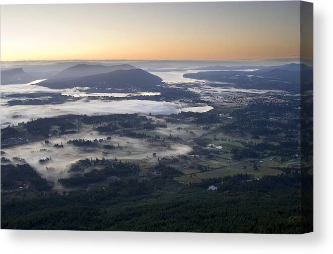British Columbia Canvas Print featuring the photograph View from Mt. Prevost by Kevin Oke