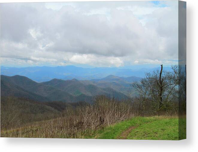 Nantahala National Forest Canvas Print featuring the photograph View From Silers Bald 2015d by Cathy Lindsey
