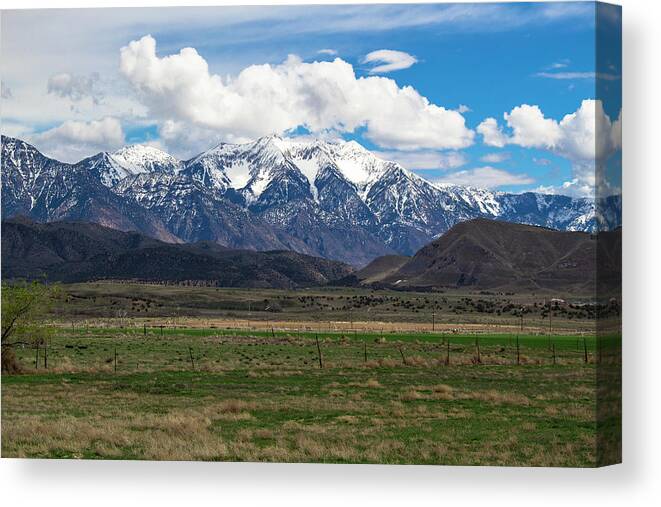Beauty Canvas Print featuring the photograph View of Mt. Nebo by K Bradley Washburn