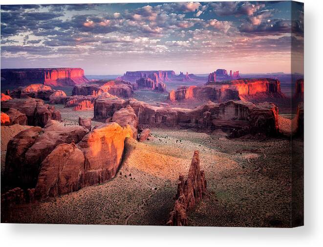 Sunrise Canvas Print featuring the photograph Views from the Edge by Nicki Frates