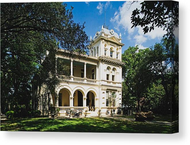 Villa Finale Mansion Canvas Print featuring the photograph Villa Finale Mansion - San Antonio, Texas by Mountain Dreams