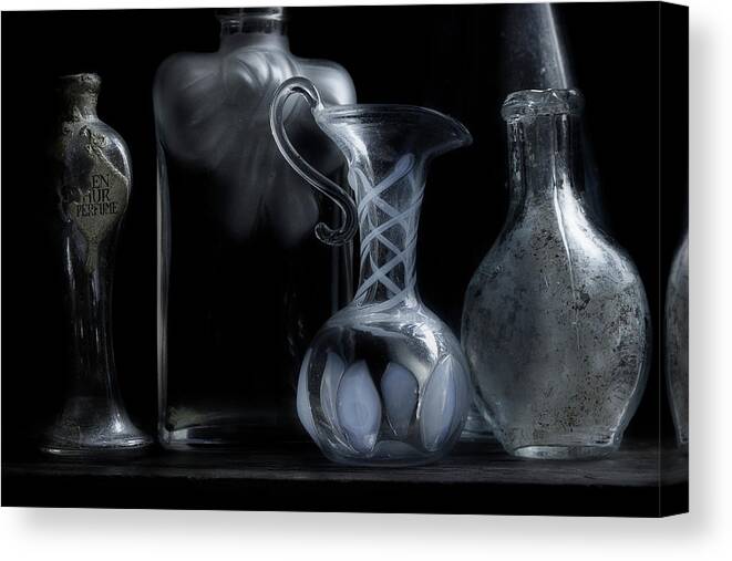 Bottle Canvas Print featuring the photograph Vintage Bottles 2 by Mike Eingle