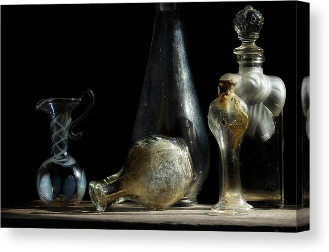Bottle Canvas Print featuring the photograph Vintage Bottles by Mike Eingle