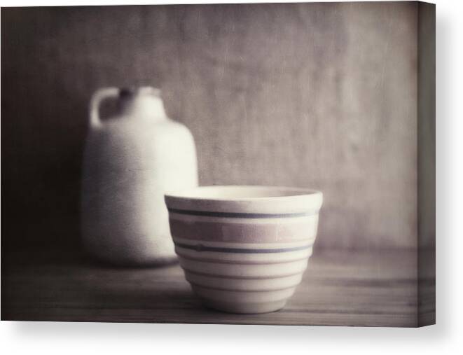 Bowl Canvas Print featuring the photograph Vintage Bowl with Jug by Tom Mc Nemar