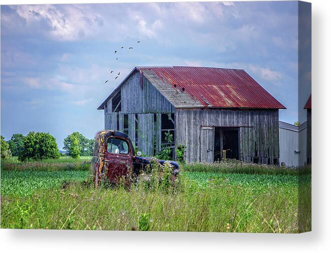 Vintage Farm Canvas Print featuring the photograph Vintage Farm Find by Mary Timman