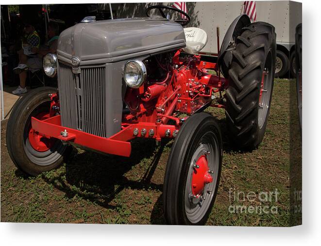 Tractor Canvas Print featuring the photograph Vintage Ford Tractor by Mike Eingle