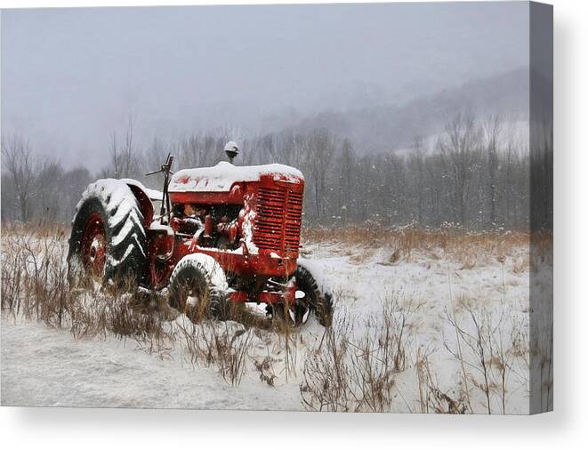 Tractor Canvas Print featuring the photograph Vintage McCormick Tractor by Lori Deiter