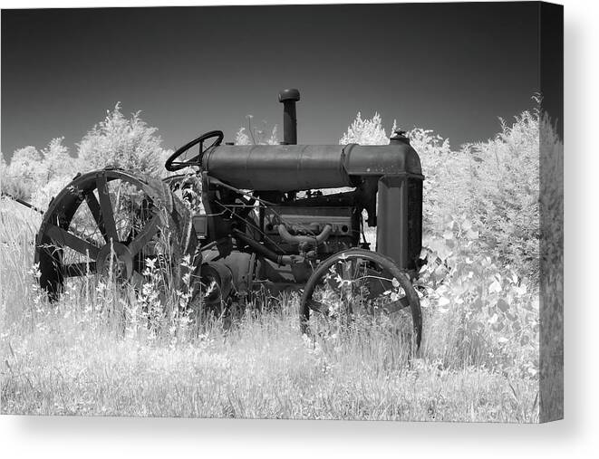 Tractor Canvas Print featuring the photograph Vintage Tractor by James Barber