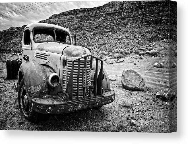 Truck Canvas Print featuring the photograph Vintage truck by Delphimages Photo Creations