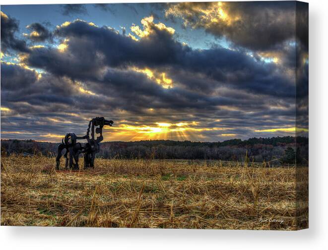 Reid Callaway Visible Light Canvas Print featuring the photograph Visible Light The Iron Horse Sunrise Art by Reid Callaway