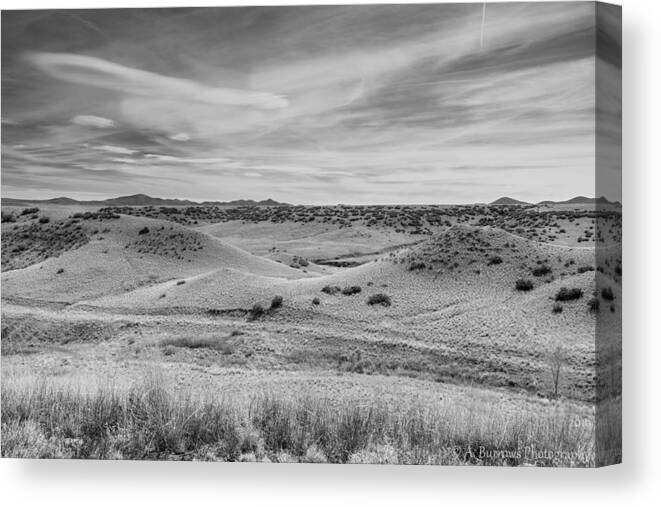 Little Chino Valley Canvas Print featuring the photograph Volcanic Hills Skies by Aaron Burrows