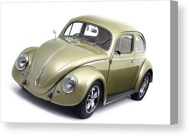 Volkswagen Beetle Canvas Print featuring the digital art Volkswagen Beetle by Maye Loeser