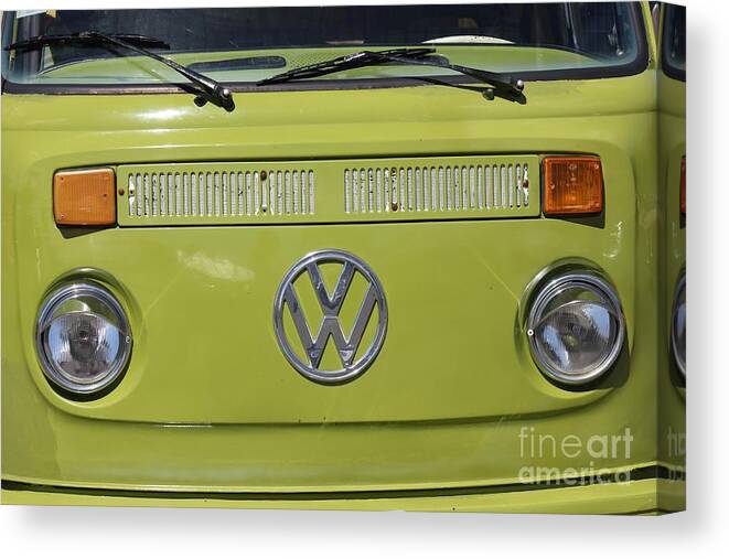 Vw Canvas Print featuring the photograph VW Bus Vintage by Alice Terrill