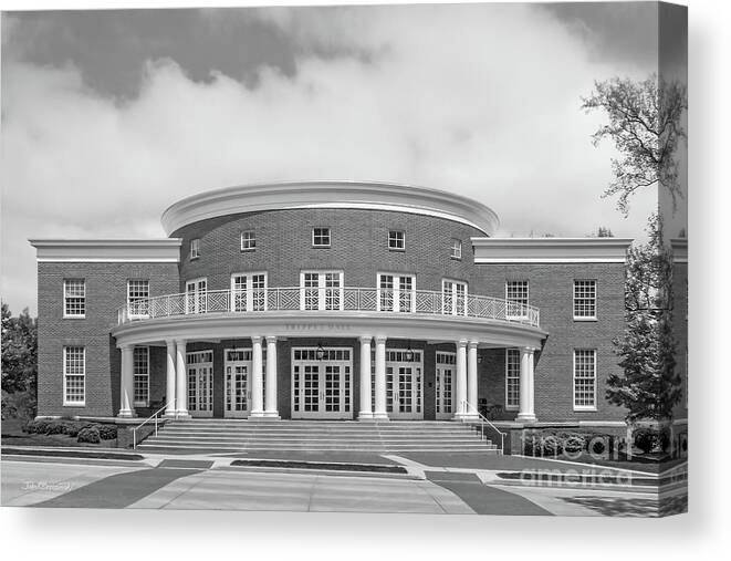Crawfordsville Canvas Print featuring the photograph Wabash College Trippet Hall by University Icons