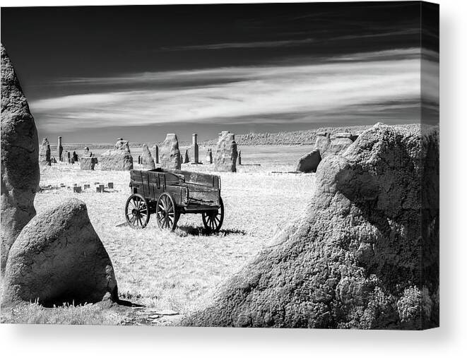 Wagon Canvas Print featuring the photograph Wagon at Fort Union by James Barber