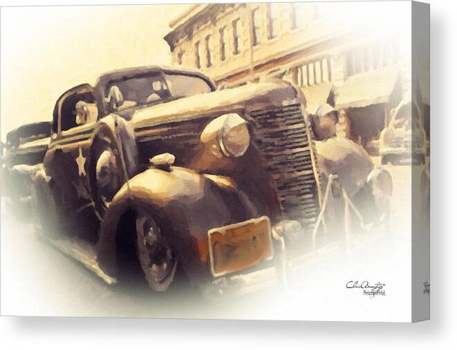  1930s Canvas Print featuring the painting Waiting for Bonnie and Clyde by Chris Armytage