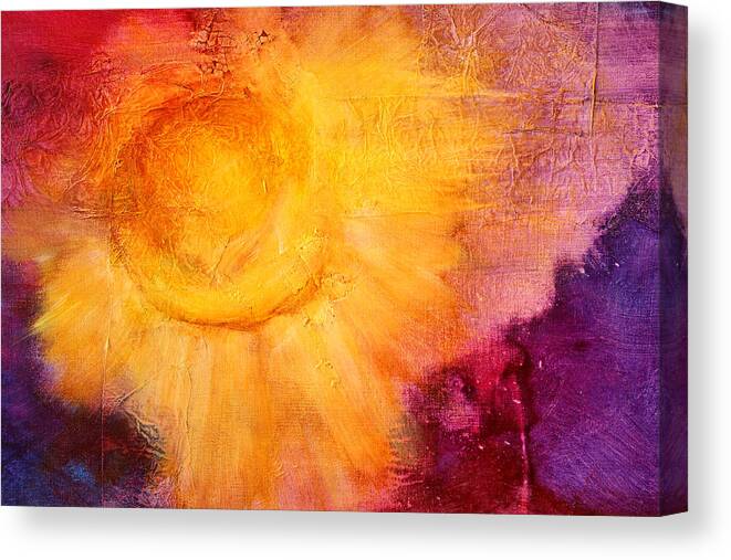 Abstract Canvas Print featuring the painting Waiting for the Sun by Nancy Merkle