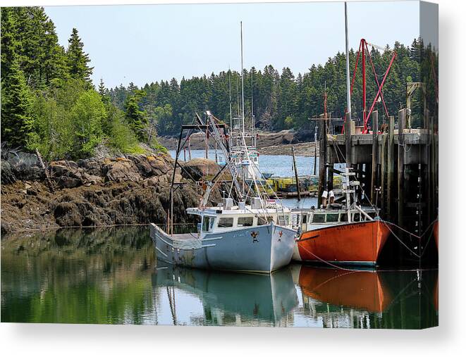 New Brunswick Canvas Print featuring the photograph Waiting for the Tide by Holly Ross