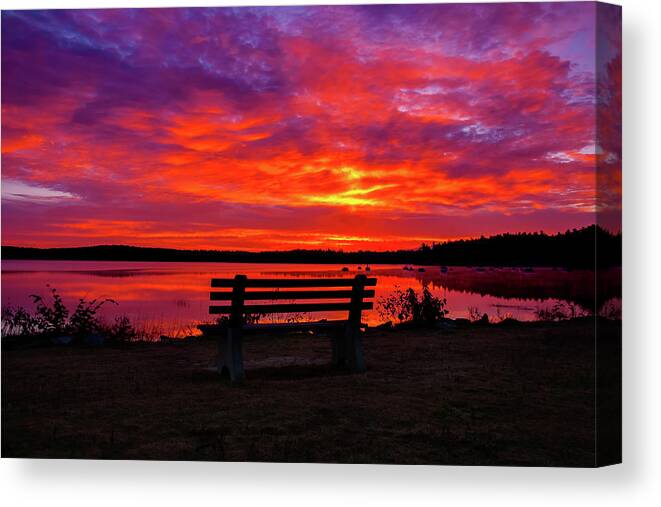 New England Canvas Print featuring the photograph Waiting Here For You Forever by Greg Fortier