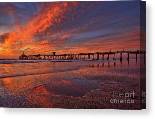 Imperial Beach Canvas Print featuring the photograph Watch more sunsets than Netflix by Sam Antonio