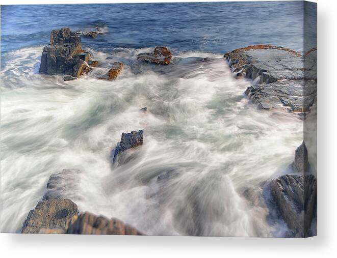 Water And Rocks Canvas Print featuring the photograph Water and Rocks by Raymond Salani III