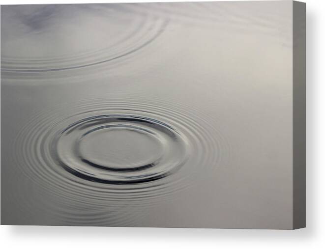 Minimal Canvas Print featuring the photograph Water Ripple Waves by Prakash Ghai