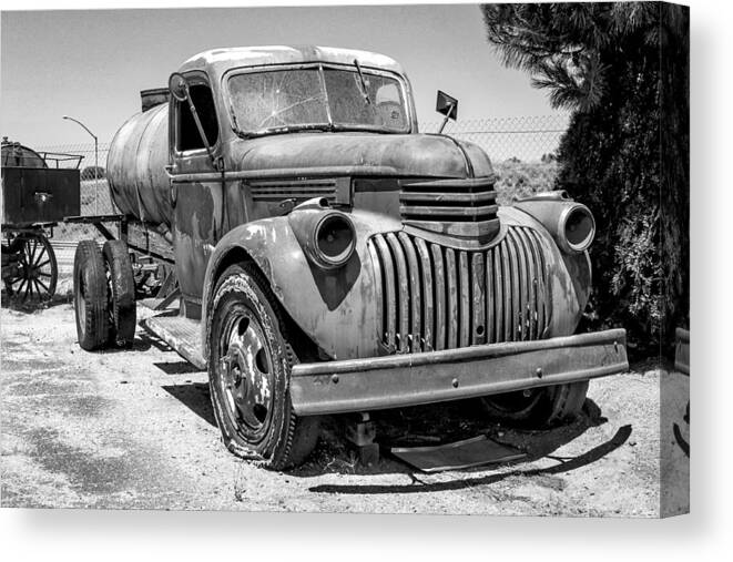 Old Truck Canvas Print featuring the photograph Water Truck - Chevrolet by Gene Parks