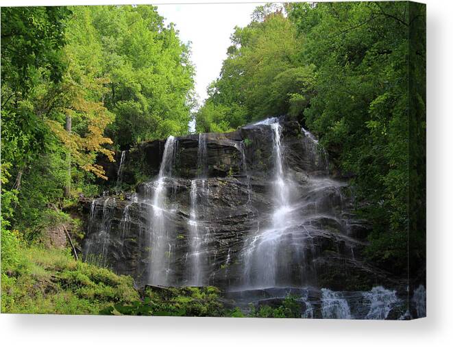 Waterfall Canvas Print featuring the photograph Waterfall - Amicalola Falls, Georgia, USA by Richard Krebs