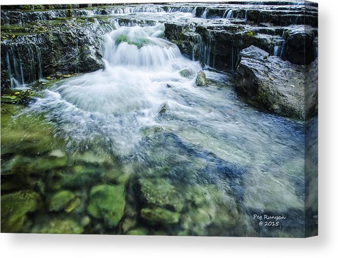 Waterfalls Canvas Print featuring the photograph Waterfall Wonderland by Peg Runyan