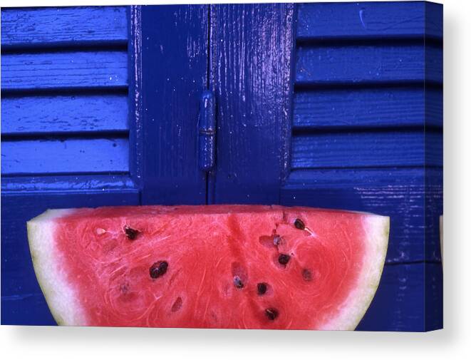 Watermelon Canvas Print featuring the photograph Watermelon by Steve Outram