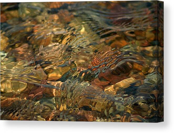 Water Canvas Print featuring the photograph Watery Rock Shot by Vincent Duis