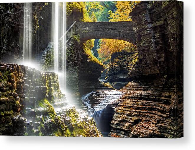 Finger Lakes Canvas Print featuring the photograph Watkins Glen State Park by Mihai Andritoiu