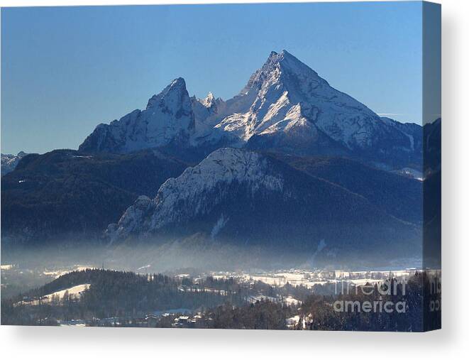 Prott Canvas Print featuring the photograph Watzmann Bavaria 1 by Rudi Prott