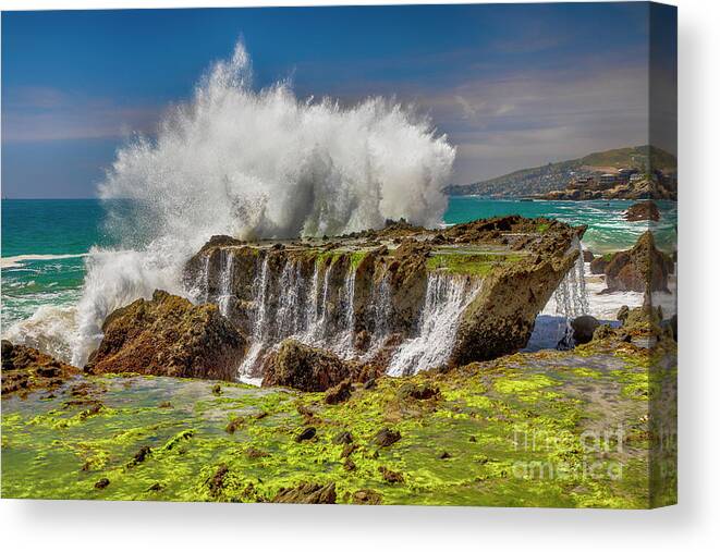 Explosion Canvas Print featuring the photograph Wave Explosion by Mariola Bitner