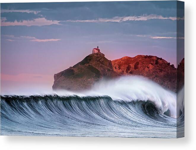 Wave Canvas Print featuring the photograph Wave in Bakio by Mikel Martinez de Osaba