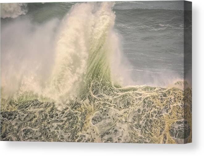 Ocean Canvas Print featuring the photograph Wave Stand by Bill Posner