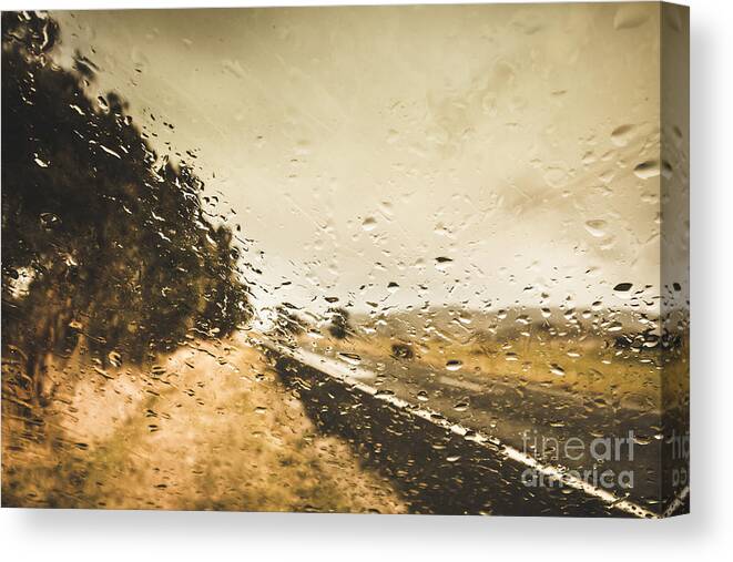 Driving Canvas Print featuring the photograph Weather roads by Jorgo Photography