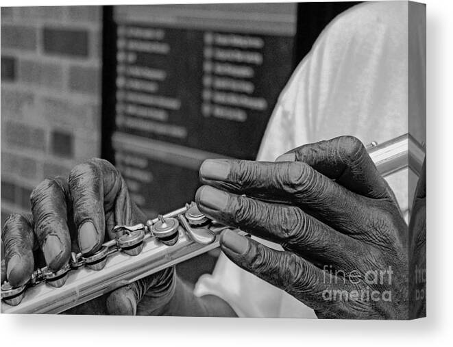 Flute Canvas Print featuring the photograph Weathered Hands by Lynn Sprowl