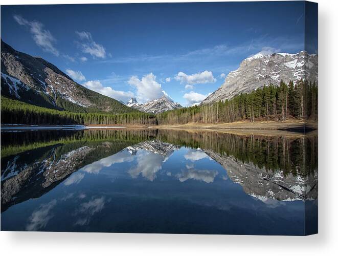 Pond Canvas Print featuring the photograph Wedge Pond reflections by Celine Pollard