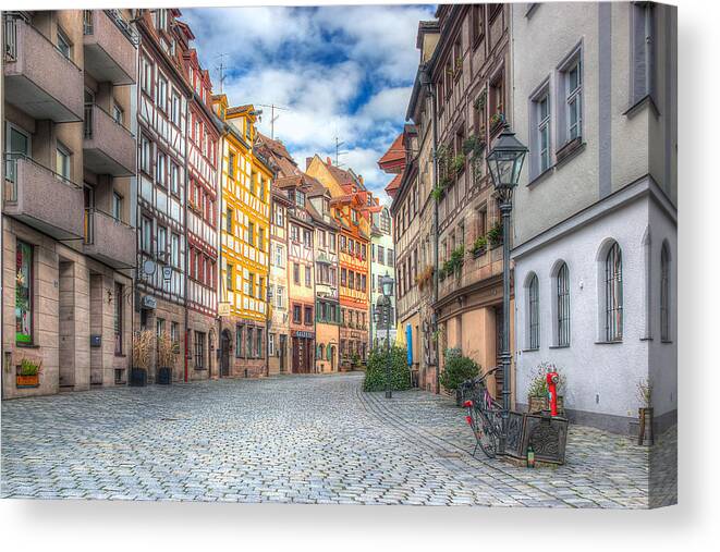 Germany Canvas Print featuring the photograph Weissgerbergasse by Peter Kennett