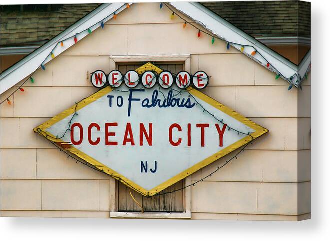 Ocean City Canvas Print featuring the photograph Welcome to Fabulous Ocean City N J by Allen Beatty