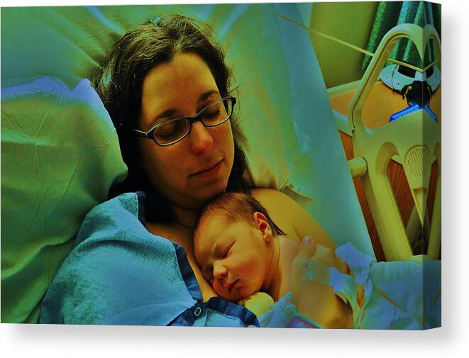 Newborn Canvas Print featuring the photograph Welcome To My World by Helen Carson