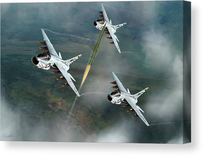 Aviation Canvas Print featuring the digital art Welcome To North Vietnam by Peter Chilelli