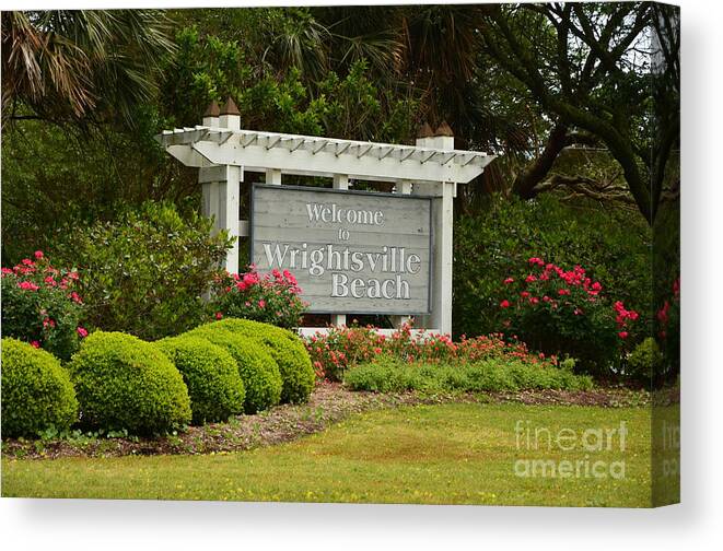 Wrightsville Beach Canvas Print featuring the photograph Welcome To Wrightsville Beach NC by Bob Sample