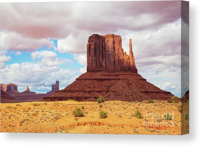 Monument Valley Canvas Print featuring the photograph West Mitten by Mimi Ditchie