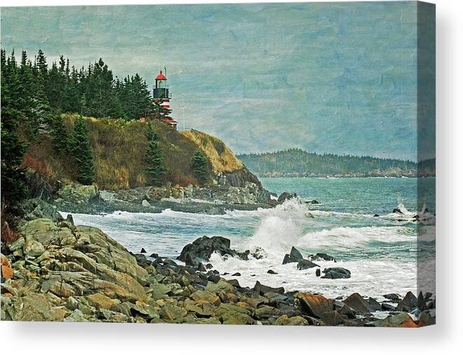 Cindi Ressler Canvas Print featuring the photograph West Quoddy Head Lighthouse by Cindi Ressler