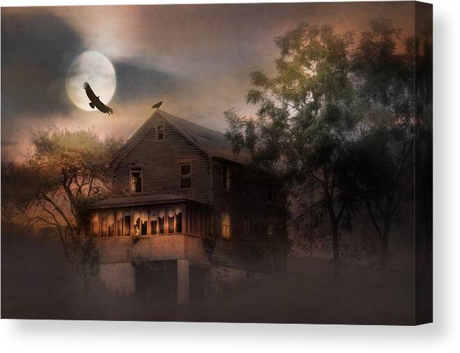 Old Canvas Print featuring the photograph When Dead Leaves Fly by Lori Deiter